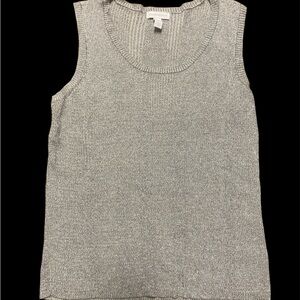 Silver Knit Tank Top